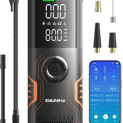 Tire Inflator Portable Air Compressor - Smart APP Control Bike Pump, All-in-One
