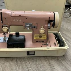 Vintage 1960 Necchi Nora Sewing Machine – Complete Set w/ 12 Cams, Feet & Manual – Made in Italy