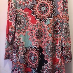 Multicolored Dress, XXL