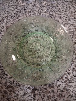 Tinted green crystal set of two