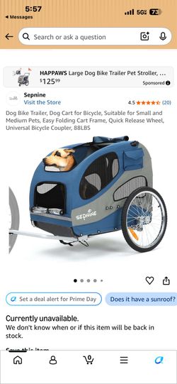 Dog bike trailer