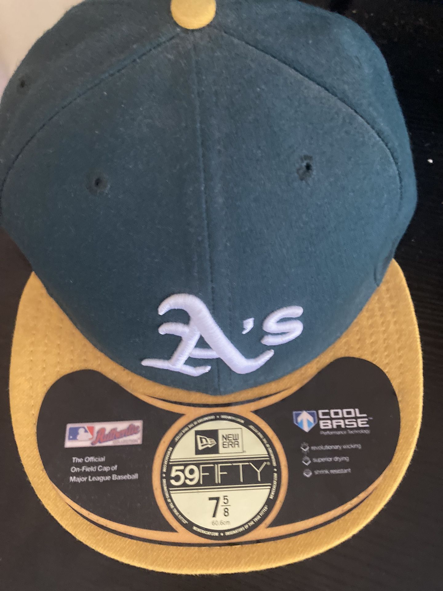 New Era Men's Oakland Athletics 59Fifty Home Green Authentic Hat