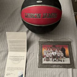 Lebron James Signed Basketball 