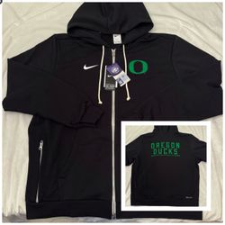 Nike Oregon Ducks Team Issue On-Field Sideline Full Zip Hoodie