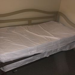 Twin Trundle Bed With Two Mattresses
