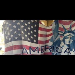 American Flag Statue of Liberty Car Windshield Sun Shade Foldable Automotive Front Window Sun Visor Heat Protection Blocks UV Rays and Keeps Vehicle C