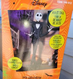 DISNEY NIGHTMARE BEFORE CHRISTMAS JACK BIG 6.5 FEET TALL ANIMATRONIC  HALLOWEEN DISPLAY NEW IN BOX--PRICE IS FIRM