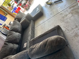 Dark Gray Fabric Sectional Sofa Offer UP