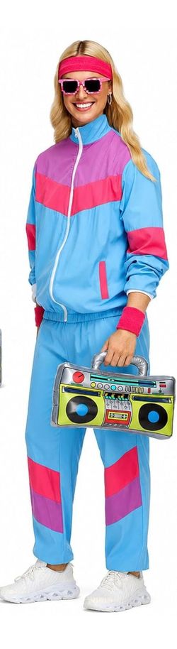 80s Retro Tracksuit Costume size Small adult