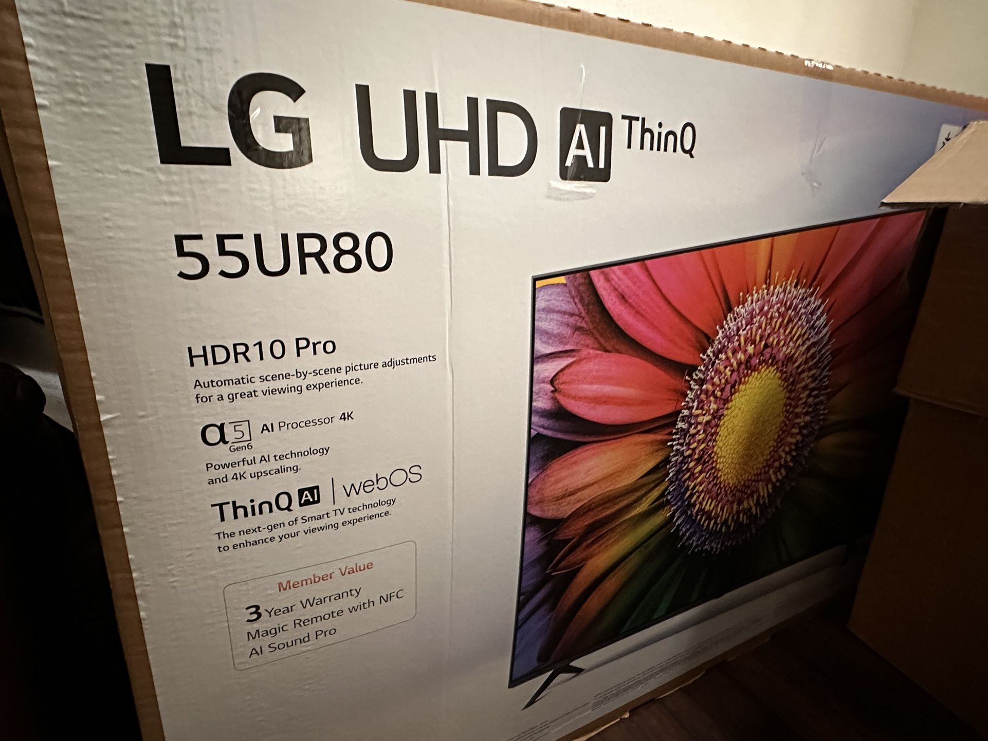 LG 55” 4K UHD Smart TV + 3-Piece Reclining Sofa Set