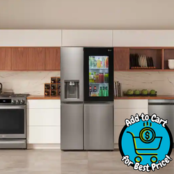 LG 27 cu. ft. Smart Side-By-Side InstaView Door-in-Door Refrigerator with Craft Ice