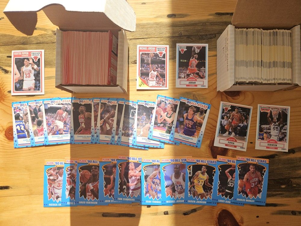 1989-90 & 1990-91 Fleer Basketball Sports Cards Sets