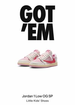Jordan 1 low tropical pink size 2.5Y