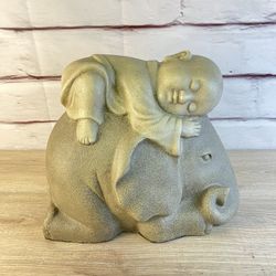 Monk Elephant Yard Decor