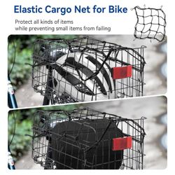 Bike Rear Basket Folding Bike Rack Basket with Removable Liner Bag and Quick Release Design Bicycle Bike Basket for Adult Carring Dogs,Pets,Cargo