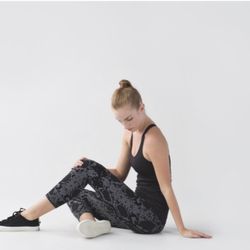 LULULEMON Simply Ziggy Snake Slate Deep Coal Hi-Rise Wunder Under Crop Leggings