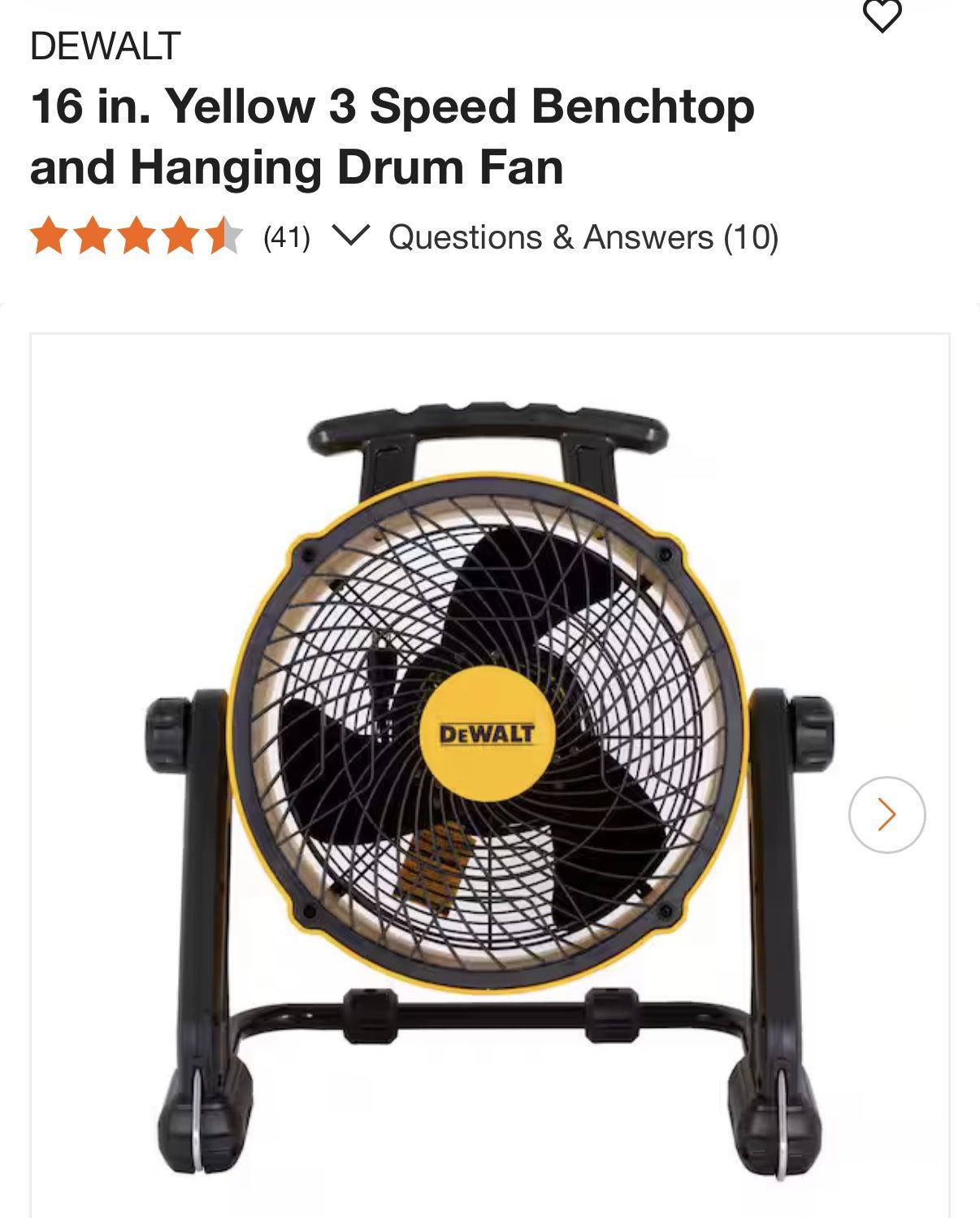 Dewalt 16” Shop Fan