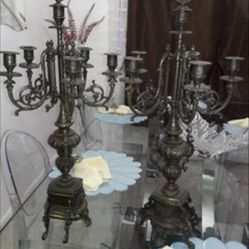 Candelabros De Bronce Antiques 