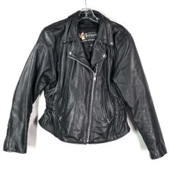 Leather motorcycle jacket