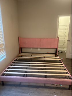 King size pink frame