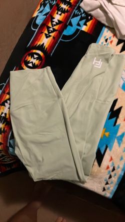 High waist light green leggings