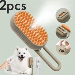 1~2pcs Steam Pet Brush 3-in-1 Massage Dog Steamy Brush Spray Beauty Tangled and Loose Hair Removal Cats Grooming Comb Dogs