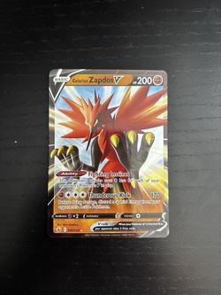 Pokemon Card Galarian Zapdos V Full Art