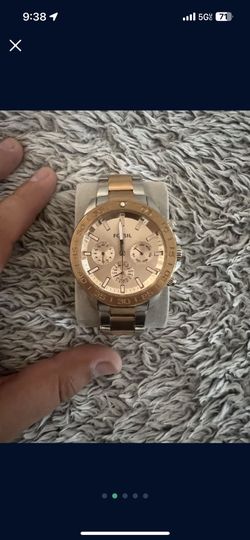 Silver And Rose gold Fossil Watch
