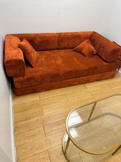Boneless Maroon Couch