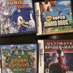 Nintendo DS New Super Mario Bro’s Sonic Rush Animal Crossing Ultimate Spider-Man Spider Man 