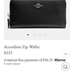 Coach Zipper Leather Wallet