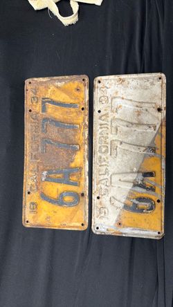 1934 California Plates