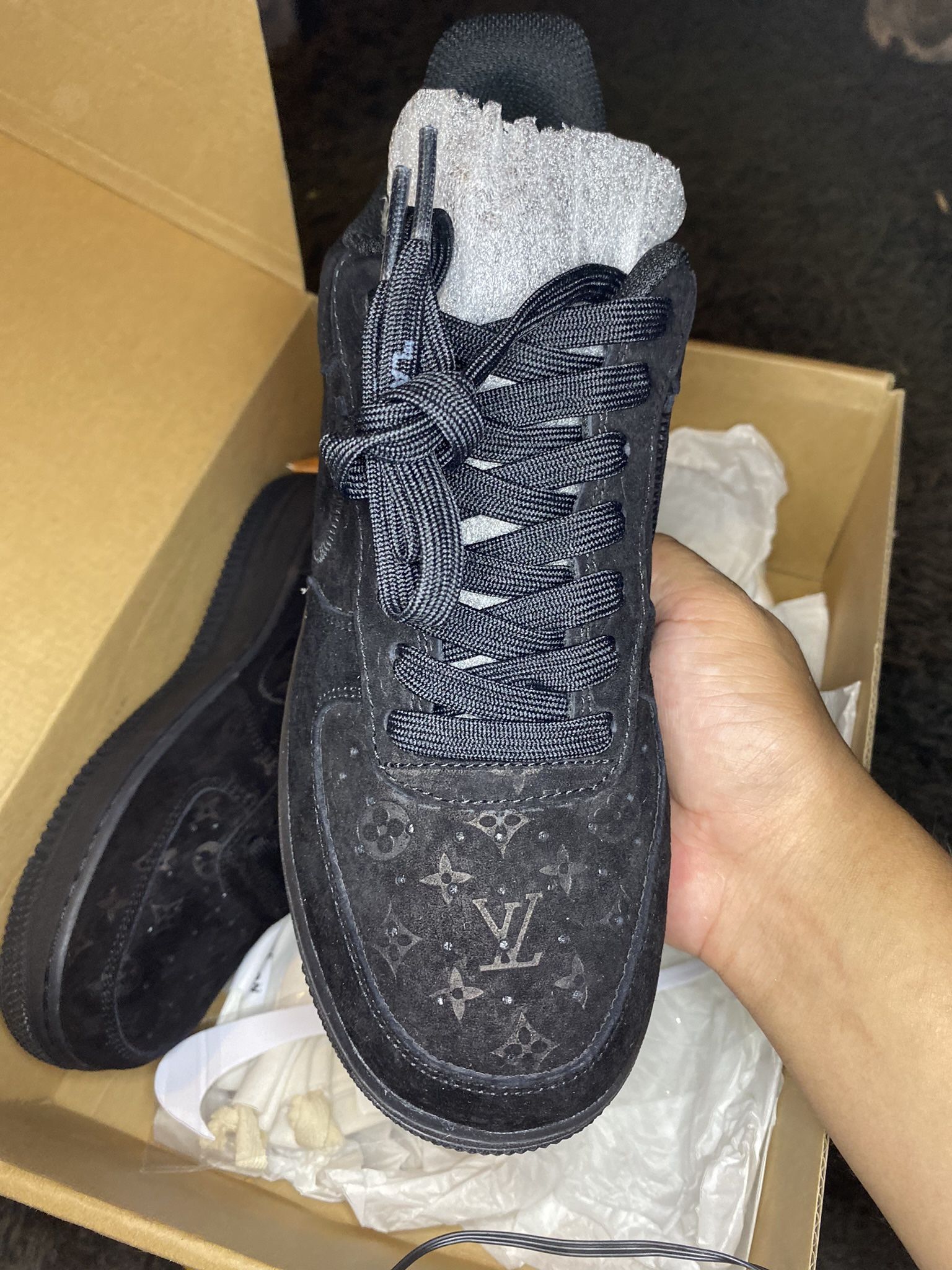 Black Suede Air Force Lv for Sale in Santa Ana, CA - OfferUp