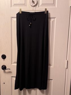 Michael Kors Black Maxi Skirt with Drawstring Waist