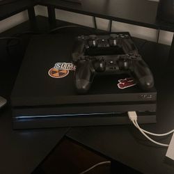Ps4 pro w/ 2 controllers & power chord