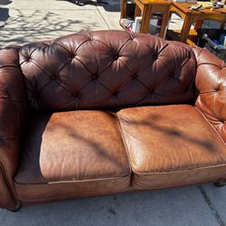 Natuzzi Editions Genuine Leather Sofa & Loveseat – Italian Leather Set