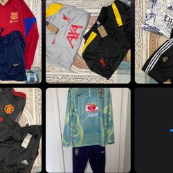 10 Tracksuits Adidas Nike Soccer Warmups 
