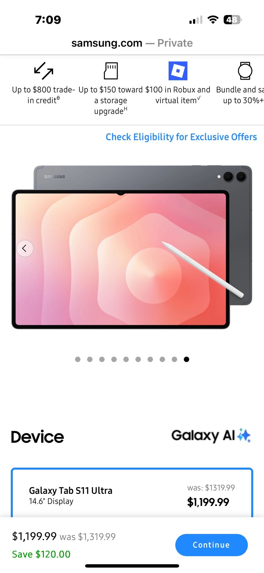 New, Never Used Galaxy Tab S10 Ultra