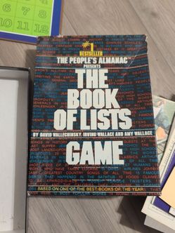 Vintage Board Game - Book of Lists Mostly New!