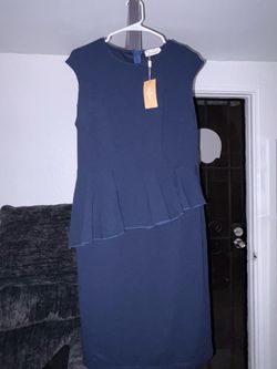Navy blue curvy sweet dress
