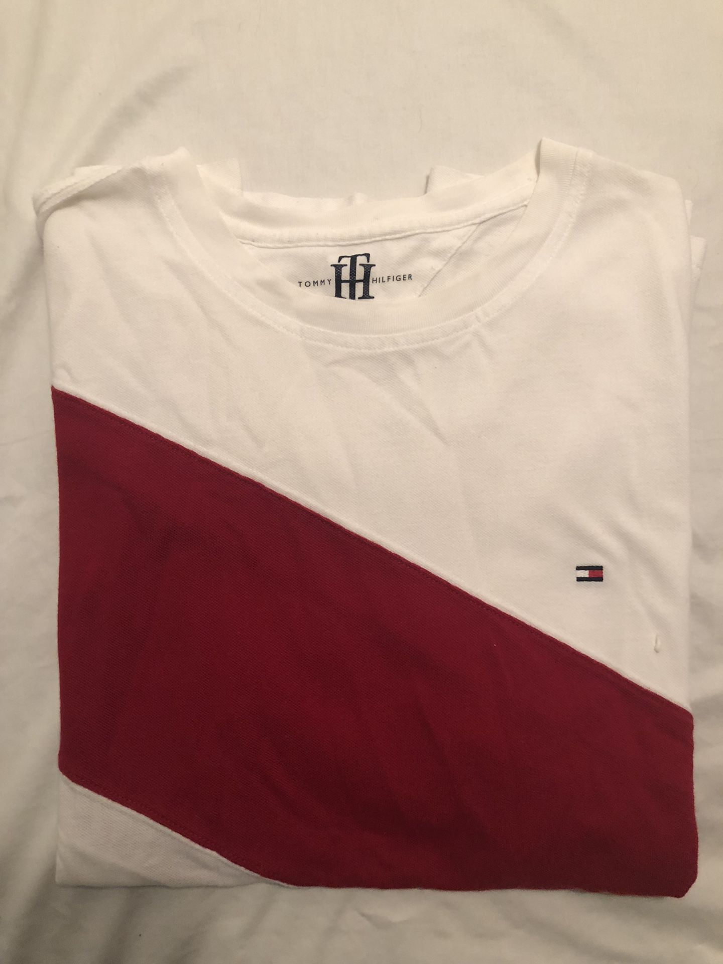 Tommy Hilfiger Red diagonal stripe shirt