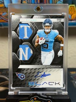 Elic Ayomanor Panini Black Rookie patch Auto /10