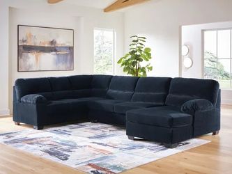 Navy Blue Sectional. 🚚WE DELIVER🚚