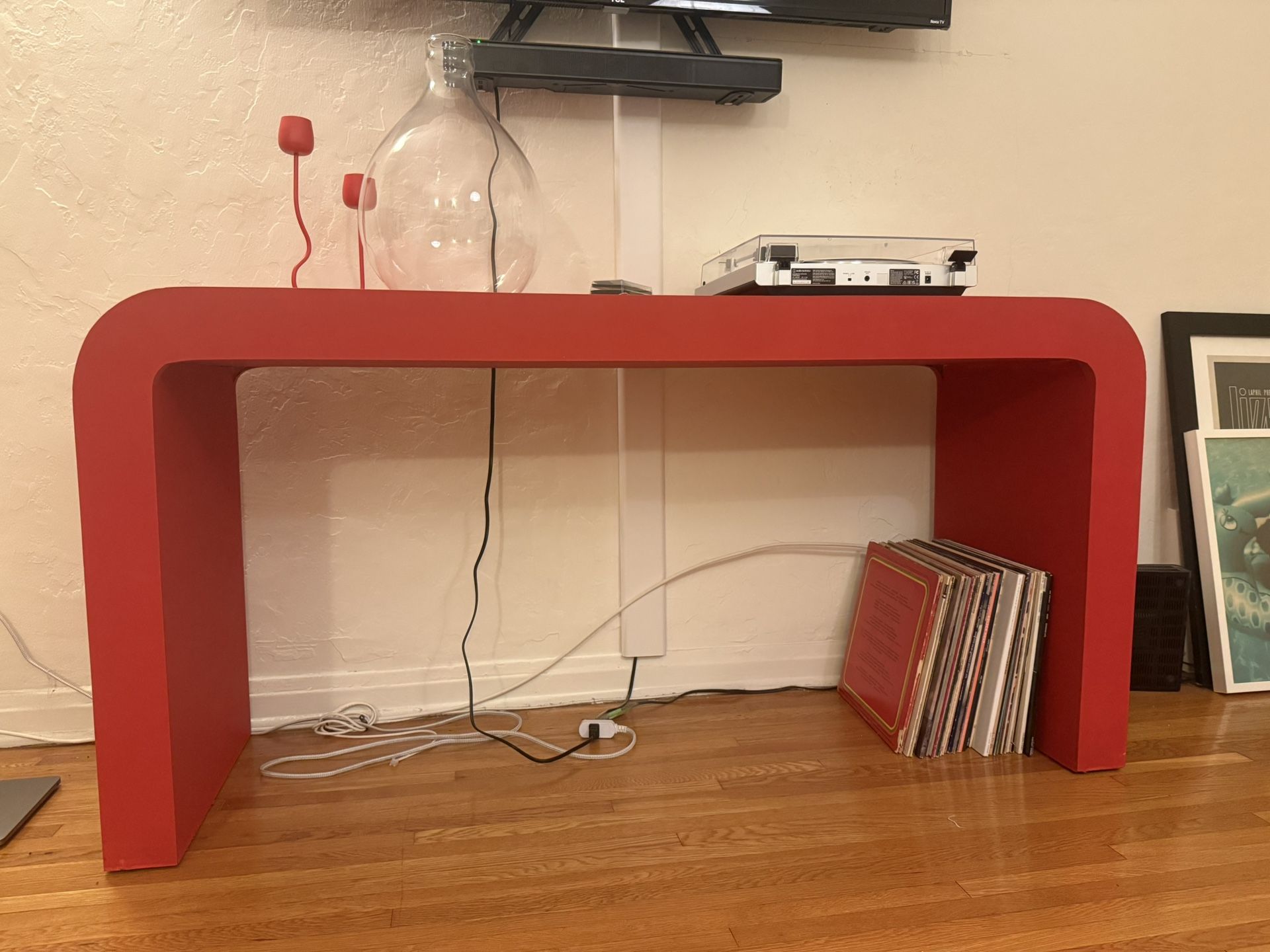 Red Mid Century Mod Table