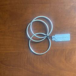 Isla Bangles in Satin Silver - Set of 3