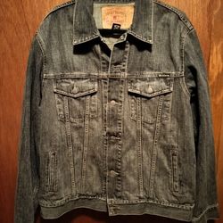 Lucky Brand Black Denim Jean Jacket Size L