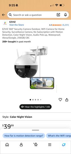 Almost new Security Camera Outdoor, WiFi Camera
