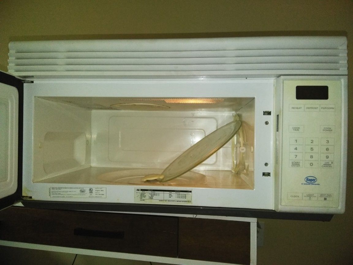 roper over the range microwave