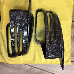 Mercedes W212 dipped Forged Carbon Mirror Caps 
