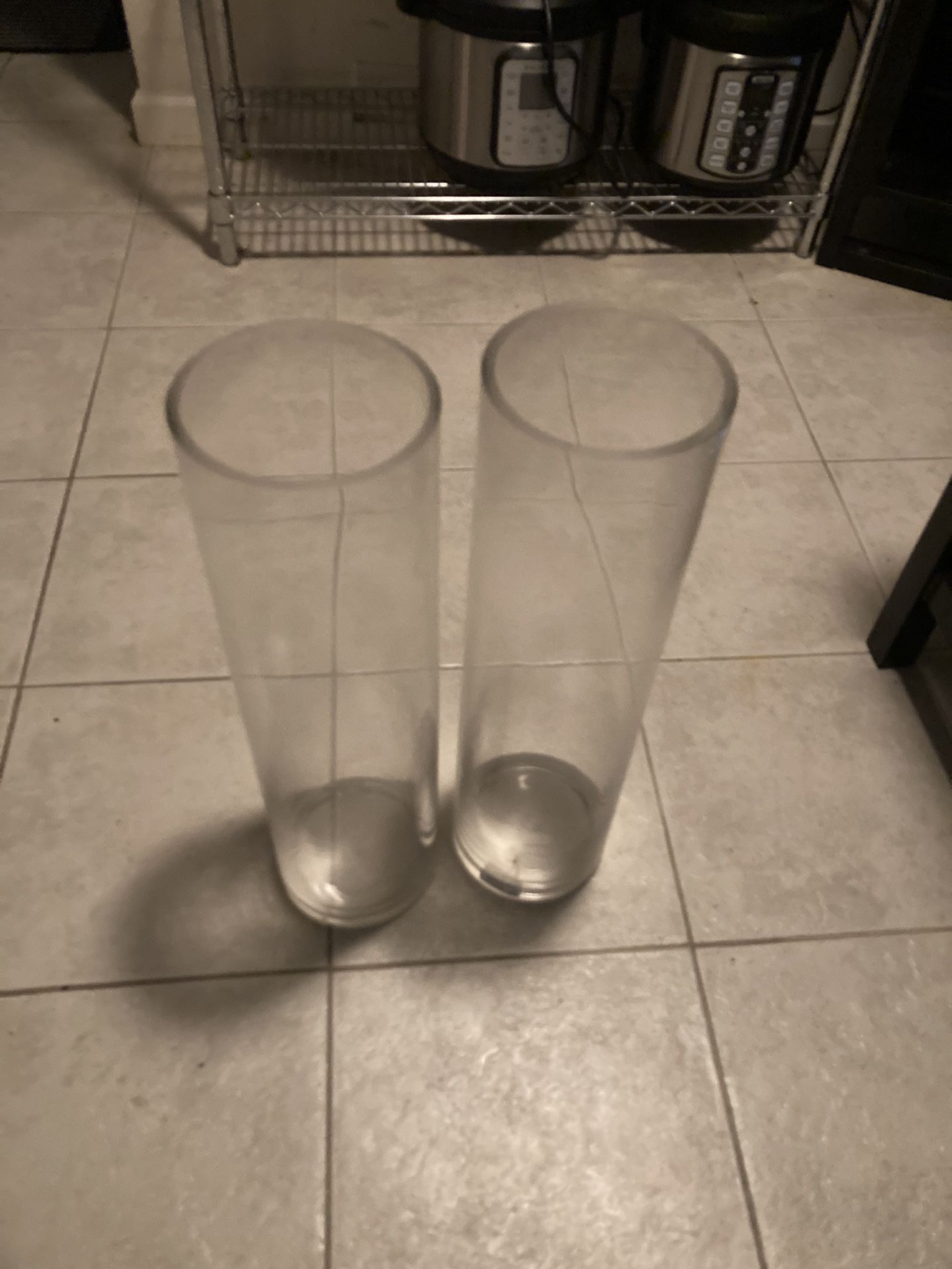 Two vases/candle holder